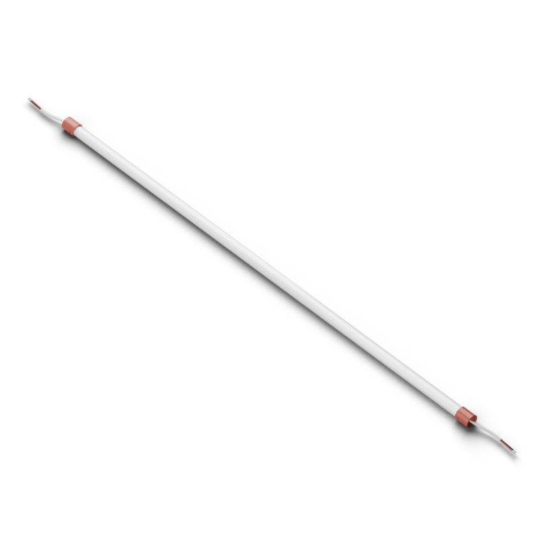 Line ribbed 100 Ribbed glass tubular LED 100 cm - 20W - 24V