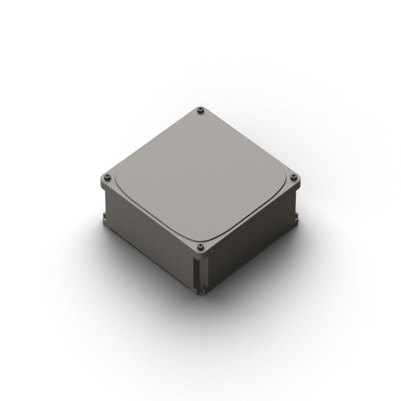 Square junction box w/cover - dim.155x155mm