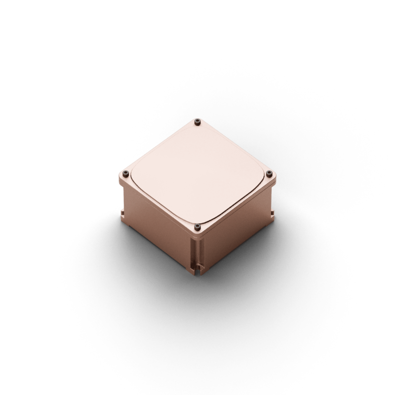 Square junction box w/cover -dim.125x125mm