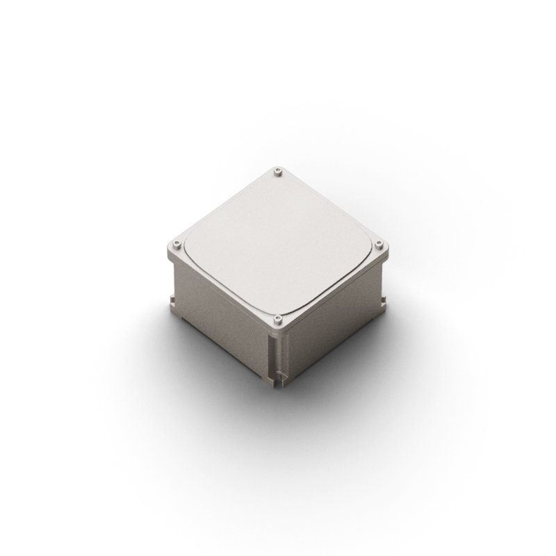 Square junction box w/cover - dim.125x125mm