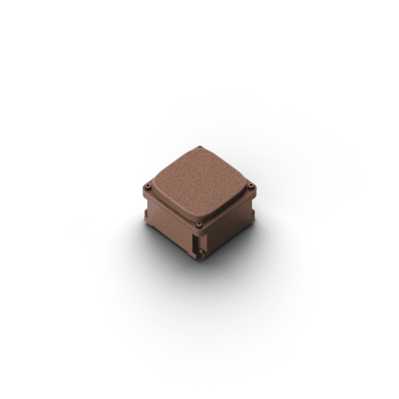 Square junction box w/cover - dim.95x95 mm