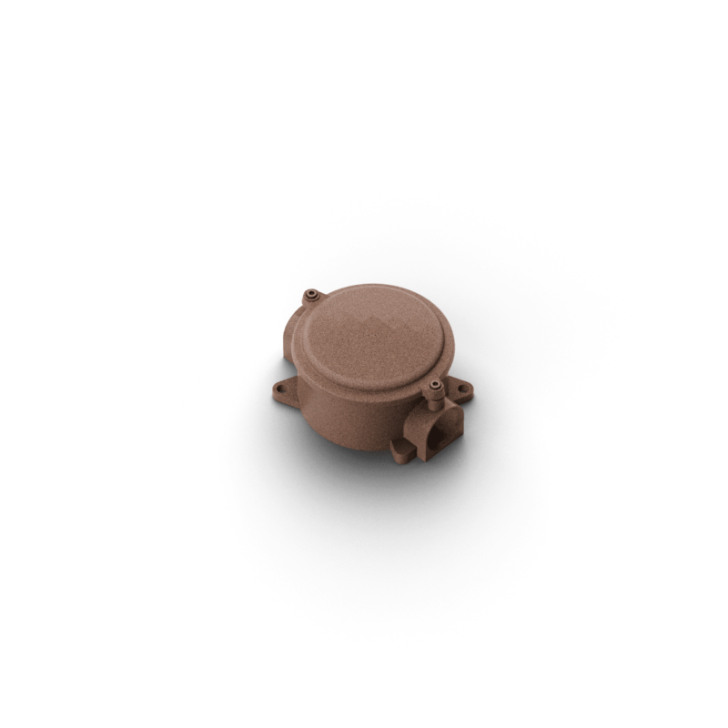 Round junction box 2 w/cover - dim.118x95mm