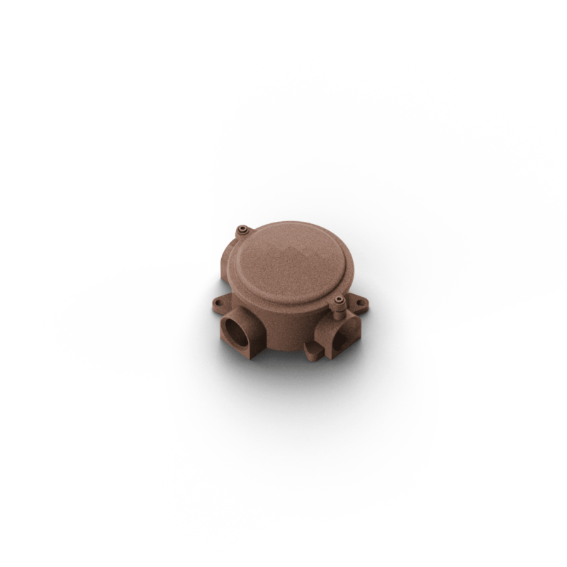Round junction box 3 w/cover - dim.118x103mm