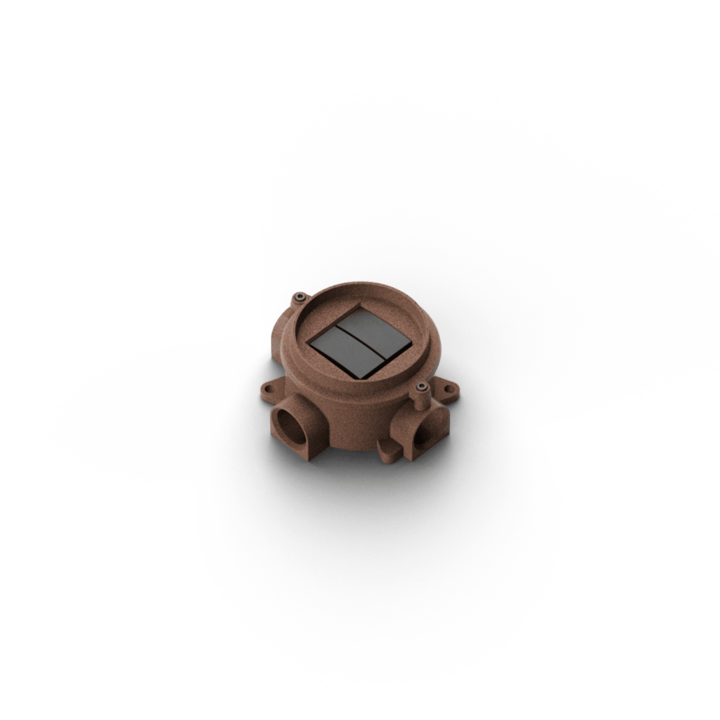 Round box with plate and support-118x103 mm