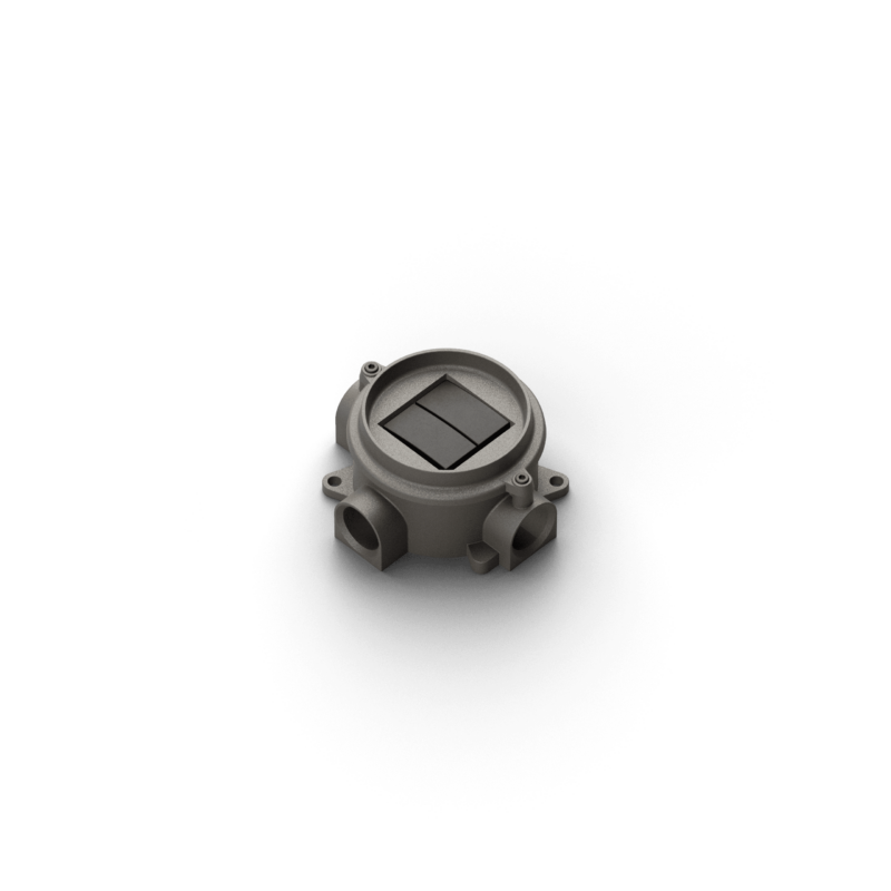 Round box with plate and support-118x103 mm
