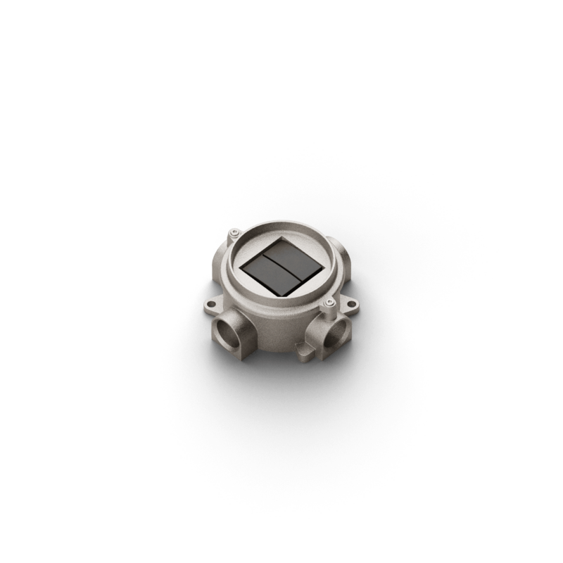 Round box with plate and support-118x118 mm