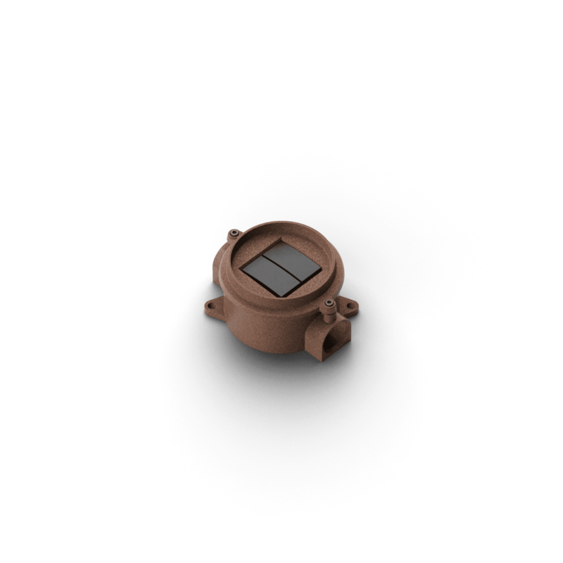 Round box with plate and support-118x95 mm