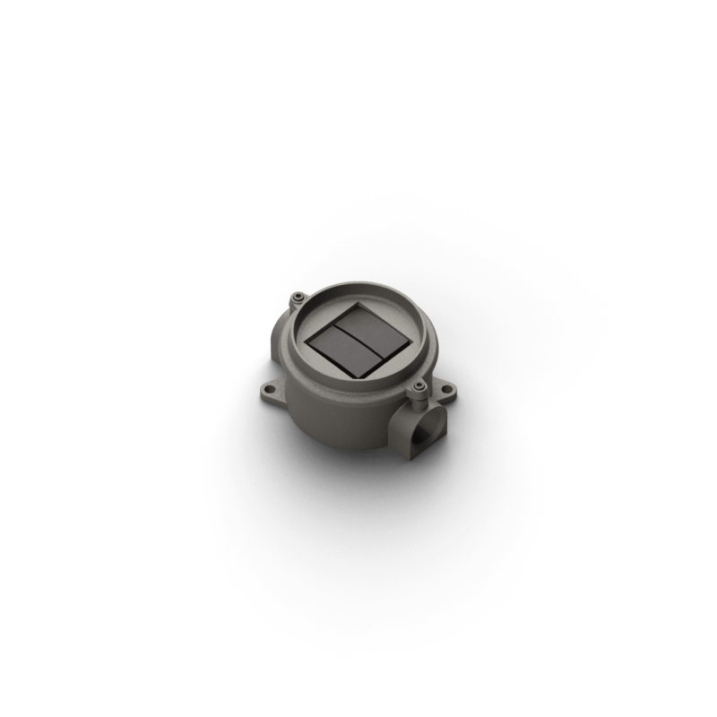 Round box with plate and support-118x95 mm