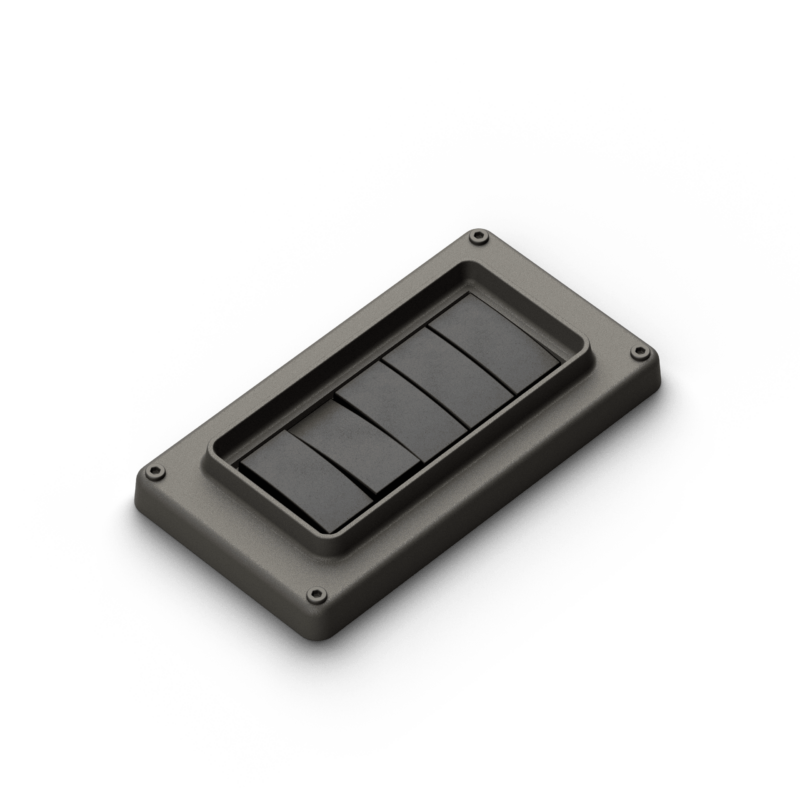 Plate 5 Adapter included - dim. 185x95 mm