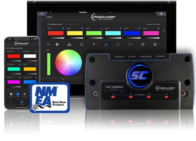 Multi-zone Lighting Controller for NMEA 2000 & Ethernet connectivity with integrated HTML interface and WiFi & Bluetooth for smartphone/app control