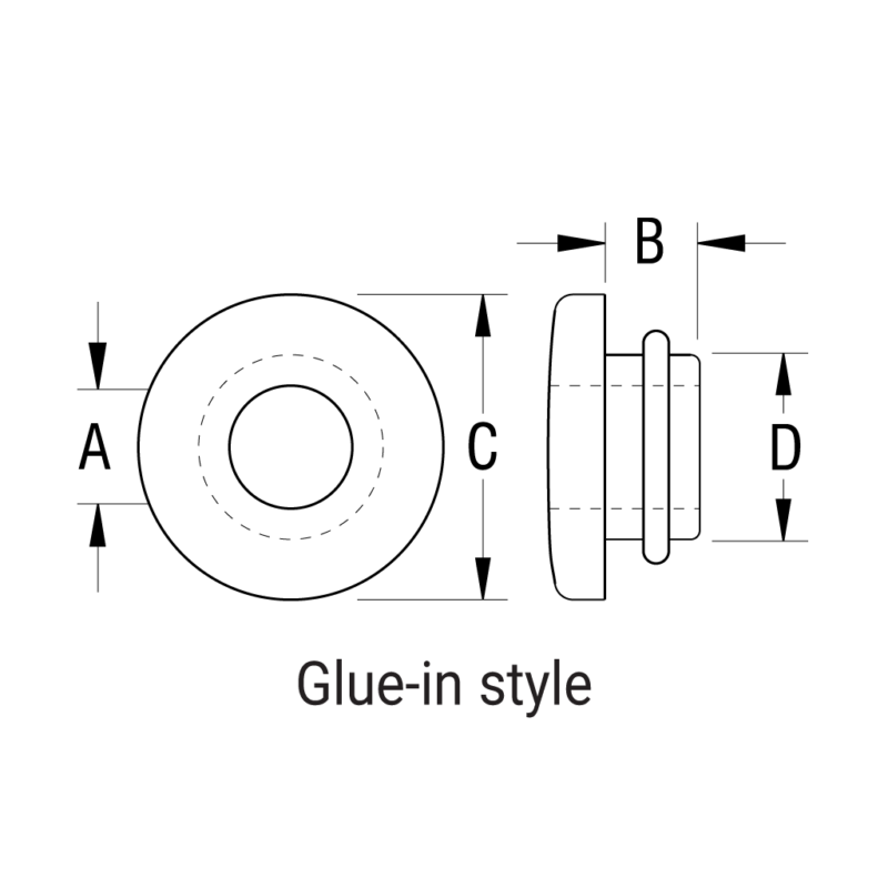 Bush Glue-In SS Lined 7.5mm (9/32") IDx14mm Deep - Image 2