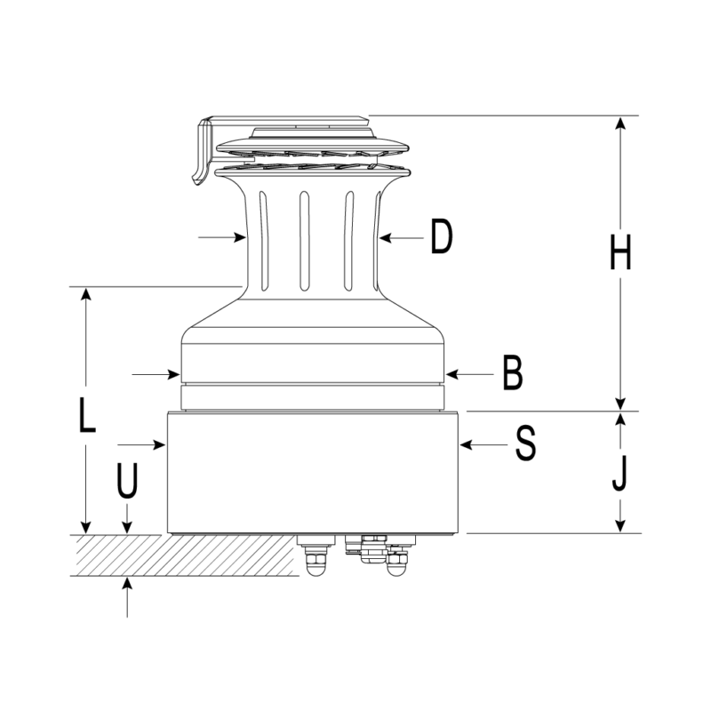 68ST Winch FS Compact Above Deck 24V - Image 2