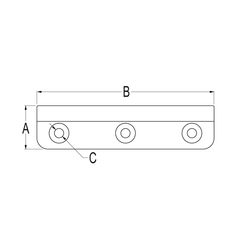 Series 19 Luff Groove Track Clamping Plate - Image 2