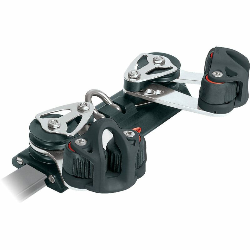 Series 22 Traveller Car, 4 Control Sheaves with Cleat (Long)