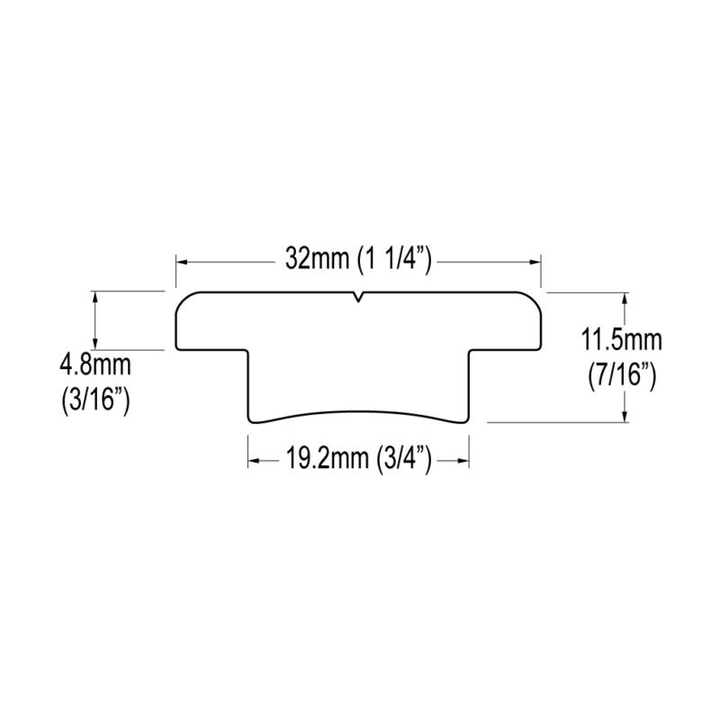 Series 32, T-Track, Black, 1m - Image 2