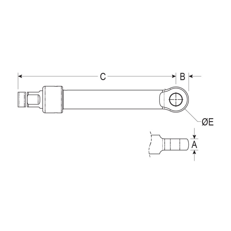 Eye End Turnbuckle Body & Lock Nut, 5/16" Thread - Image 2