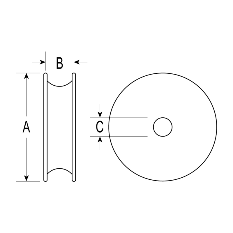 66mm Acetal Sheave, 15mm Width - Image 2