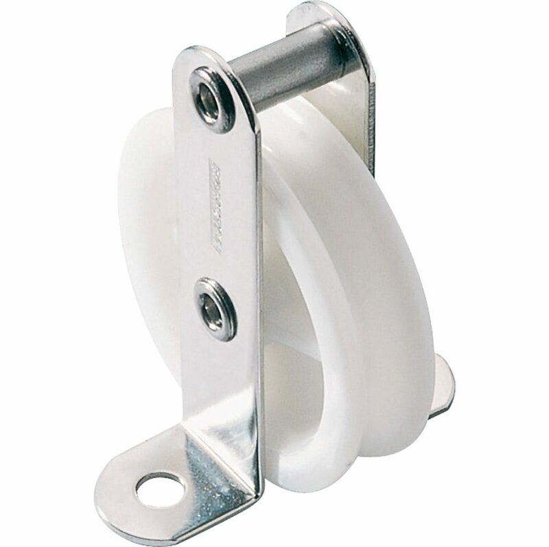 Stand-Up Base Pulley with Becket, 55mm Diameter Sheave