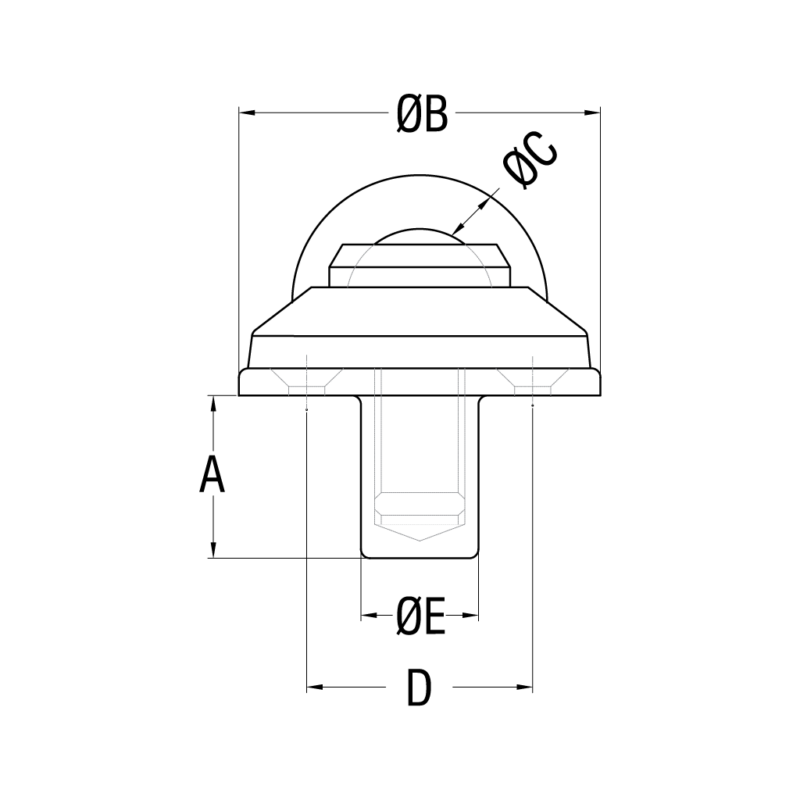 Removeable Padeye, 72mm Base Diameter - Image 2