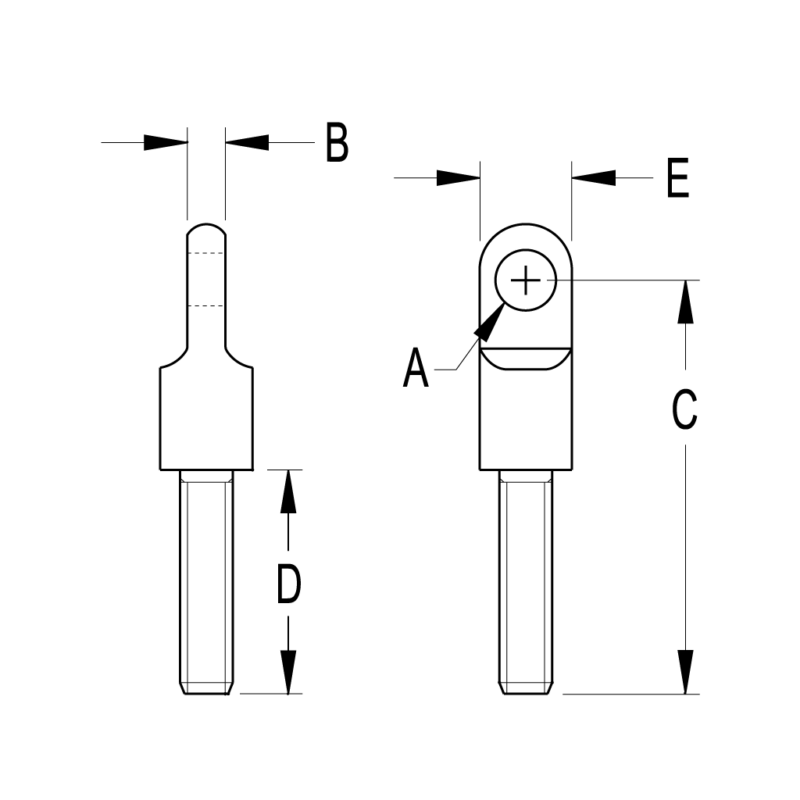 54mm Eyebolt, 1/4" UNF Thread - Image 2