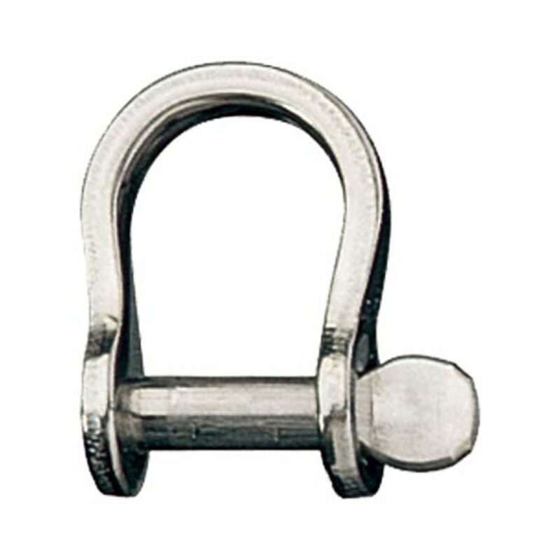 Stainless Steel Bow Shackle, 5/32" Pin, Coined Head