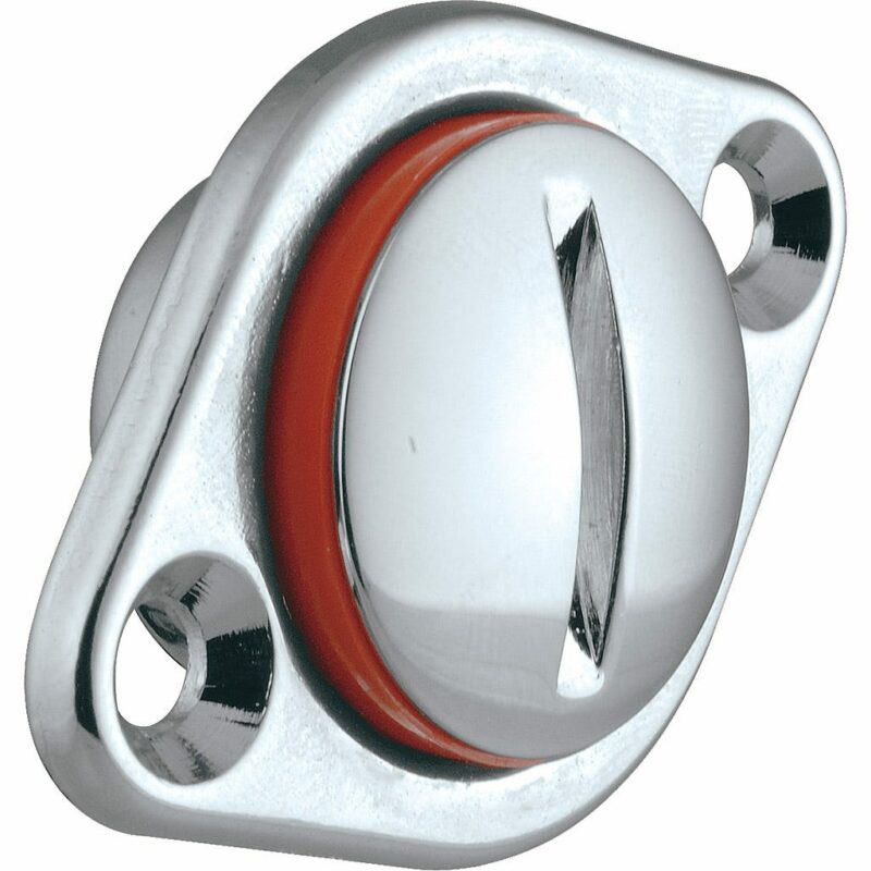 Chrome Brass Drain Plug, 15/16" Hole