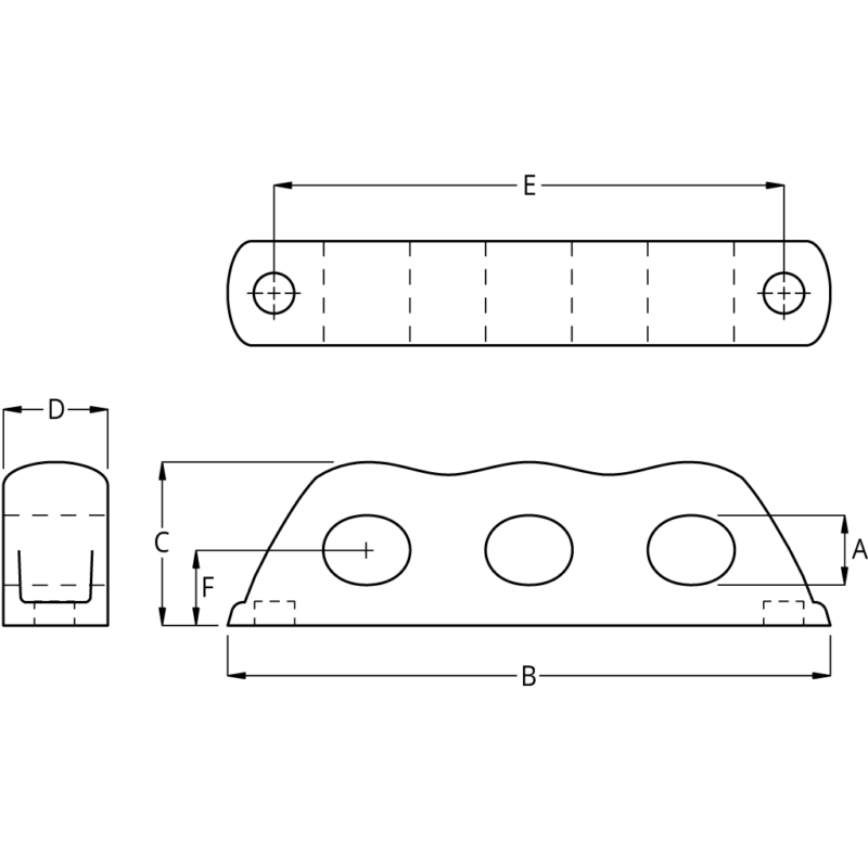 RopeGlide™ Triple Fairlead, 12mm - Image 2