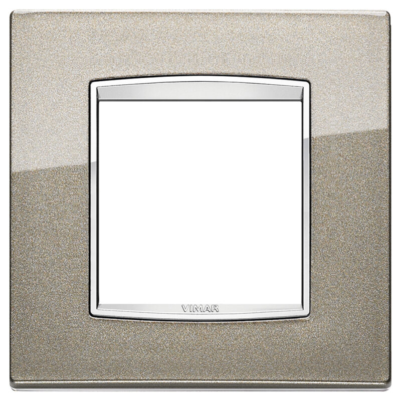 Classic plate 2M Bright titanium