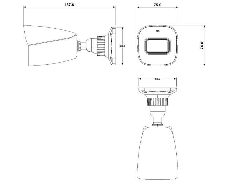 Bullet IP 6Mpx FF cam - 2,8mm Color - Image 2