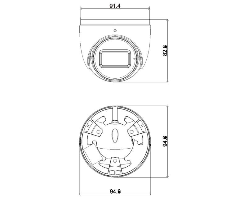IP Dome cam - 8Mpx FF 2,8mm Color - Image 2