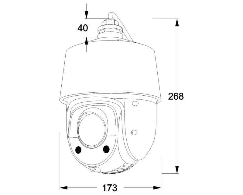 IP Speed Dome cam-4Mpx 25x 160m IR A.V. - Image 2
