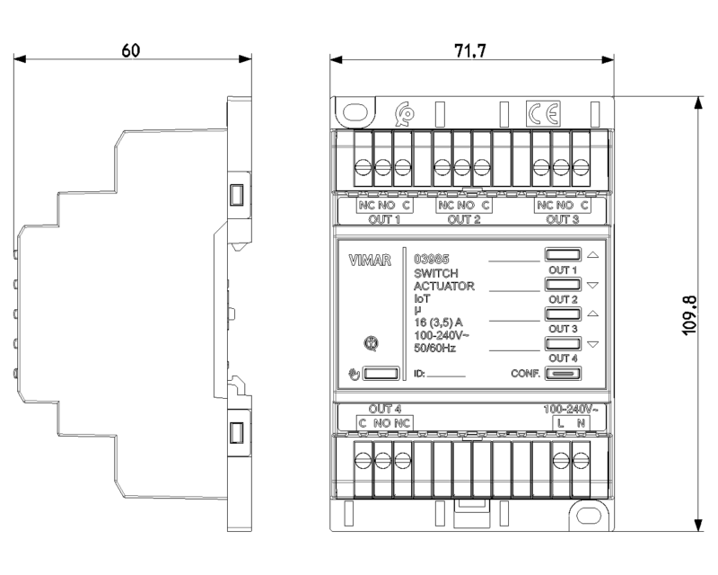 IoT connected multif.actuator 4out relay - Image 2