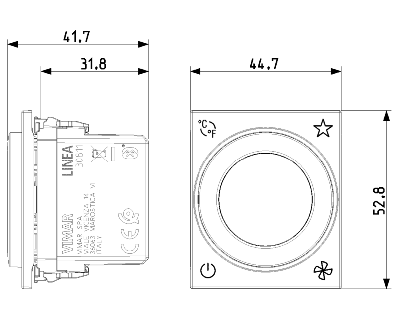 IoT dial thermostat FAN 2M black - Image 2