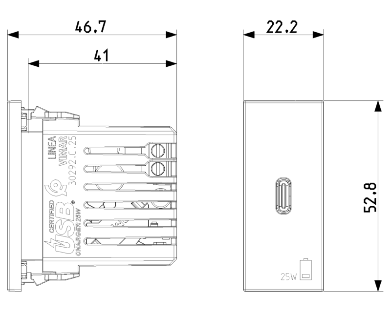PD C-USB power unit 25W canvas - Image 2