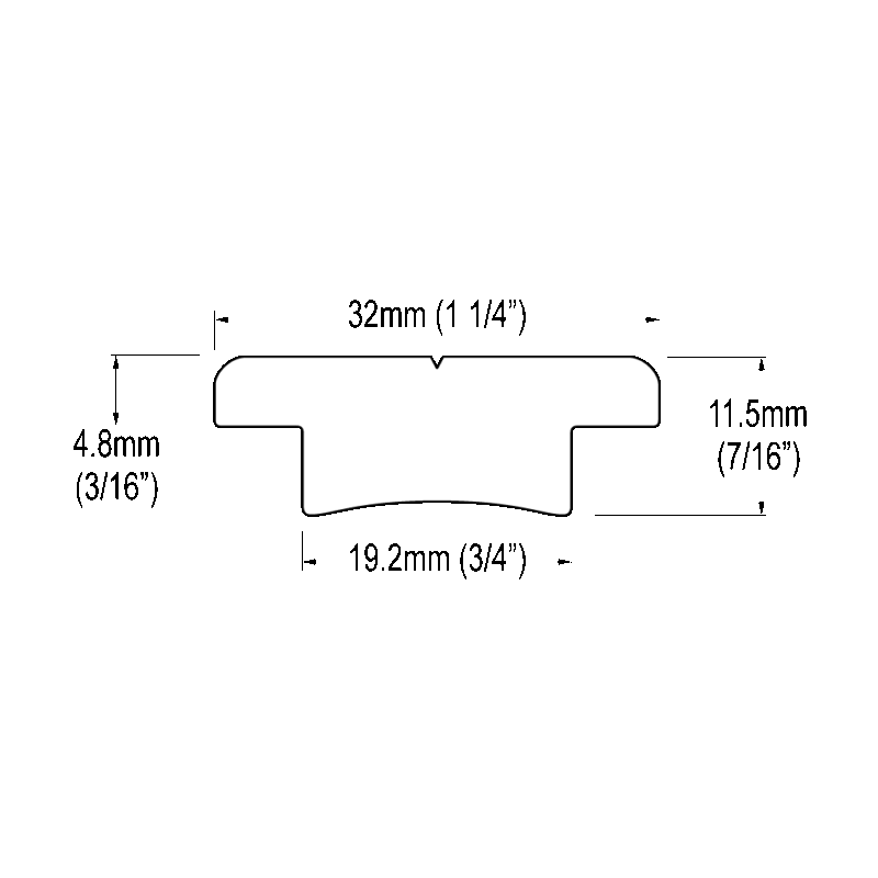 S32 T-Track,Black,1496mm - Image 2
