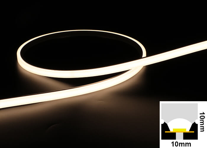 Neon LED Flex 10*10 12V 14W 3000K 90CRI IP67 Top bending